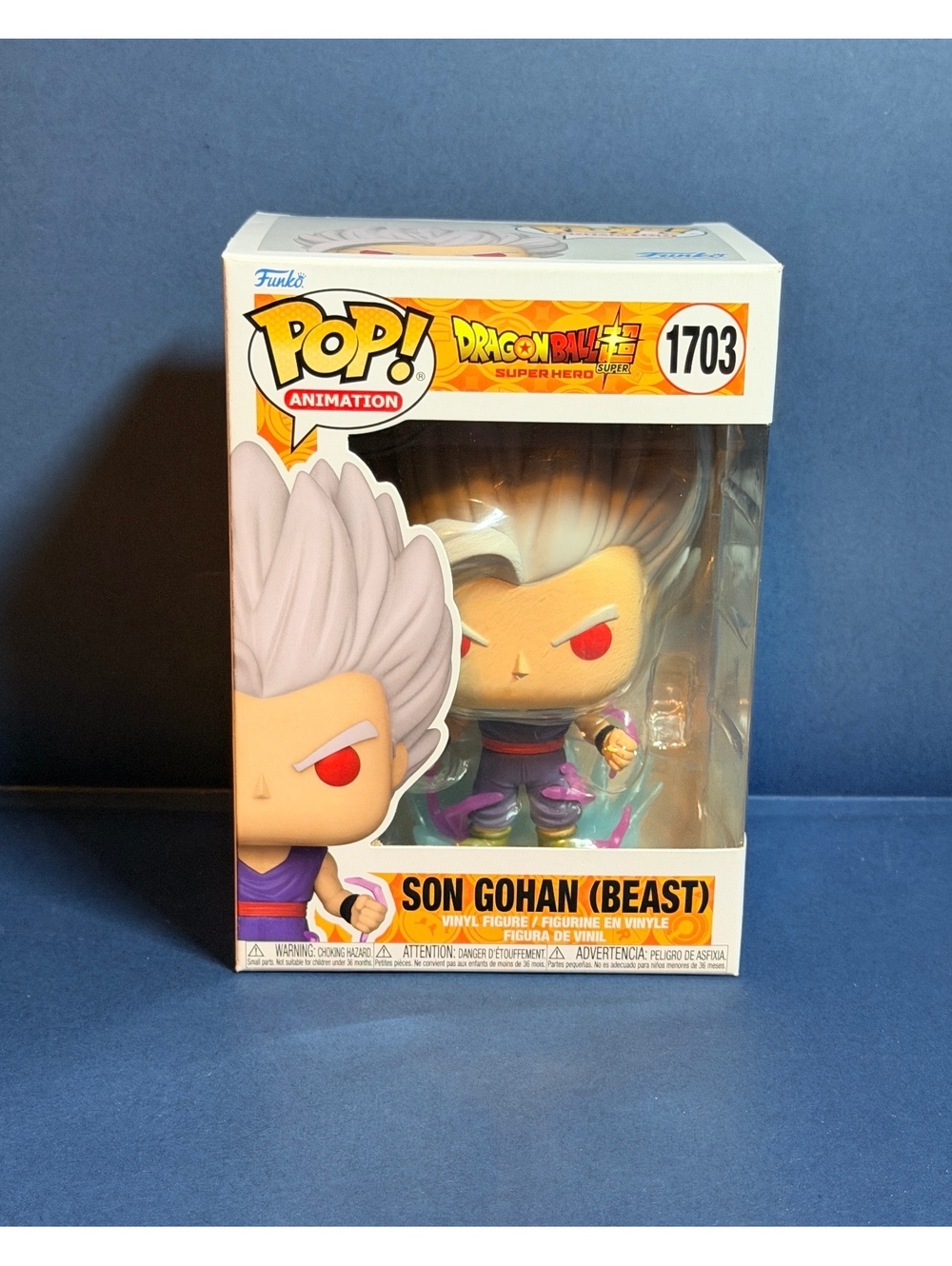 Funko Pop! Dragon Ball Super Hero Son Gohan Beast #1703 with Pop Protector